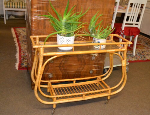 Blombänk bambu retro