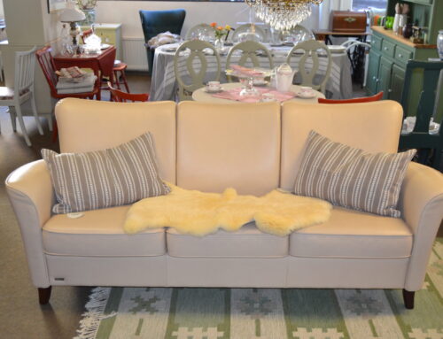 3 sits Soffa skinn Brunstad