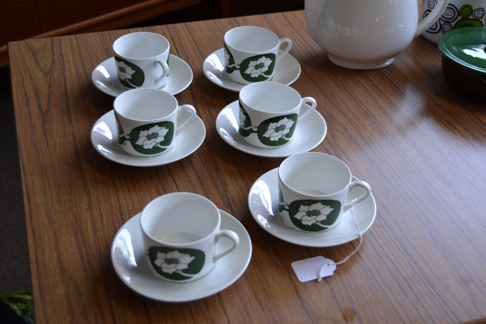 6 kaffekoppar Fleur Gustavsberg