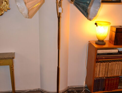 Trearmad golvlampa 50 60 tal